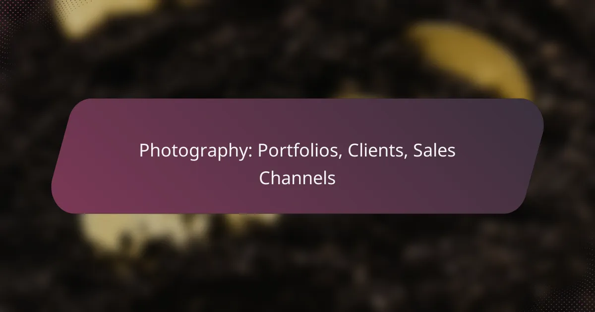 Photography: Portfolios, Clients, Sales Channels