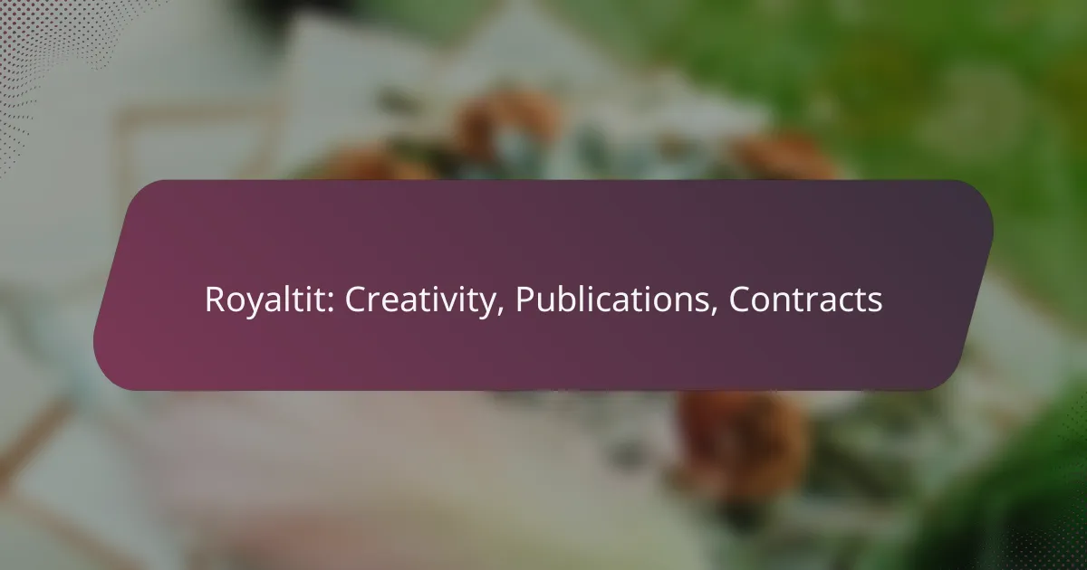 Royaltit: Creativity, Publications, Contracts