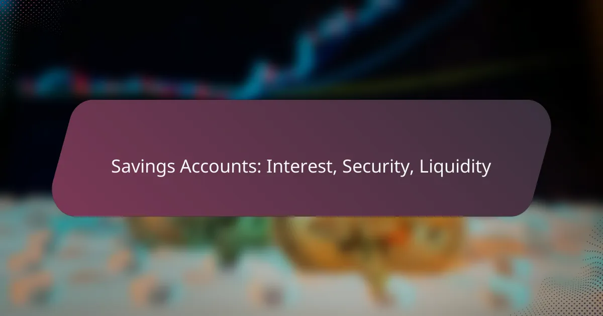 Savings Accounts: Interest, Security, Liquidity