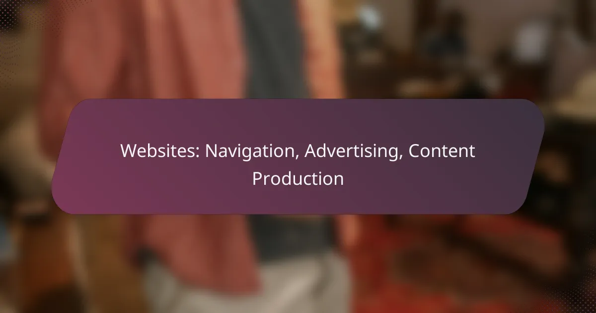 Websites: Navigation, Advertising, Content Production