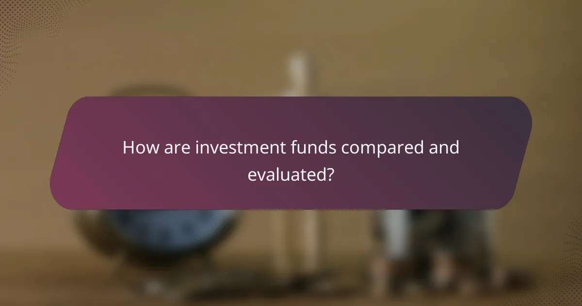 How are investment funds compared and evaluated?