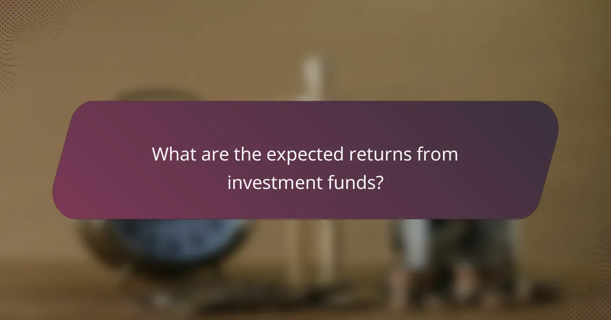 What are the expected returns from investment funds?